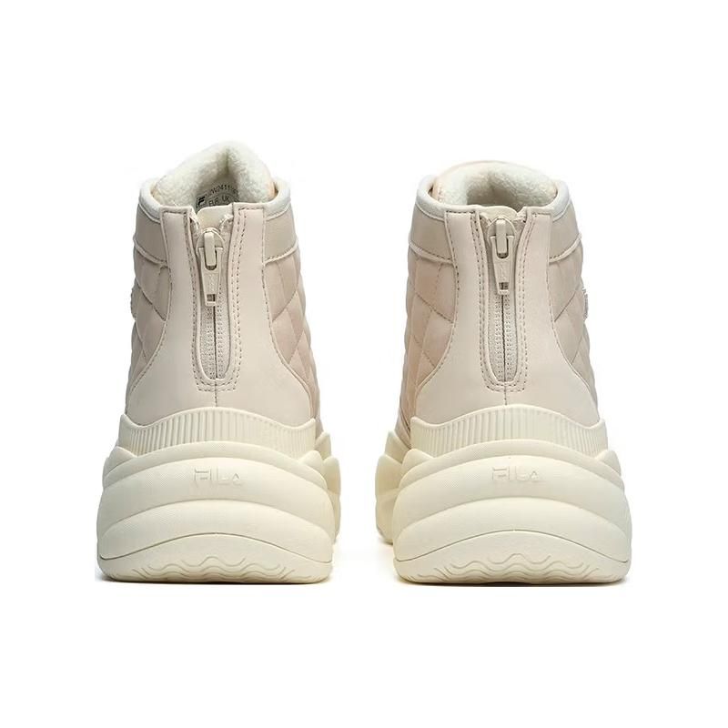 FILA Bread Mid Comfortable Wear-Resistant Casual Shoes Women Sneakers Cassava F12W241119FTP