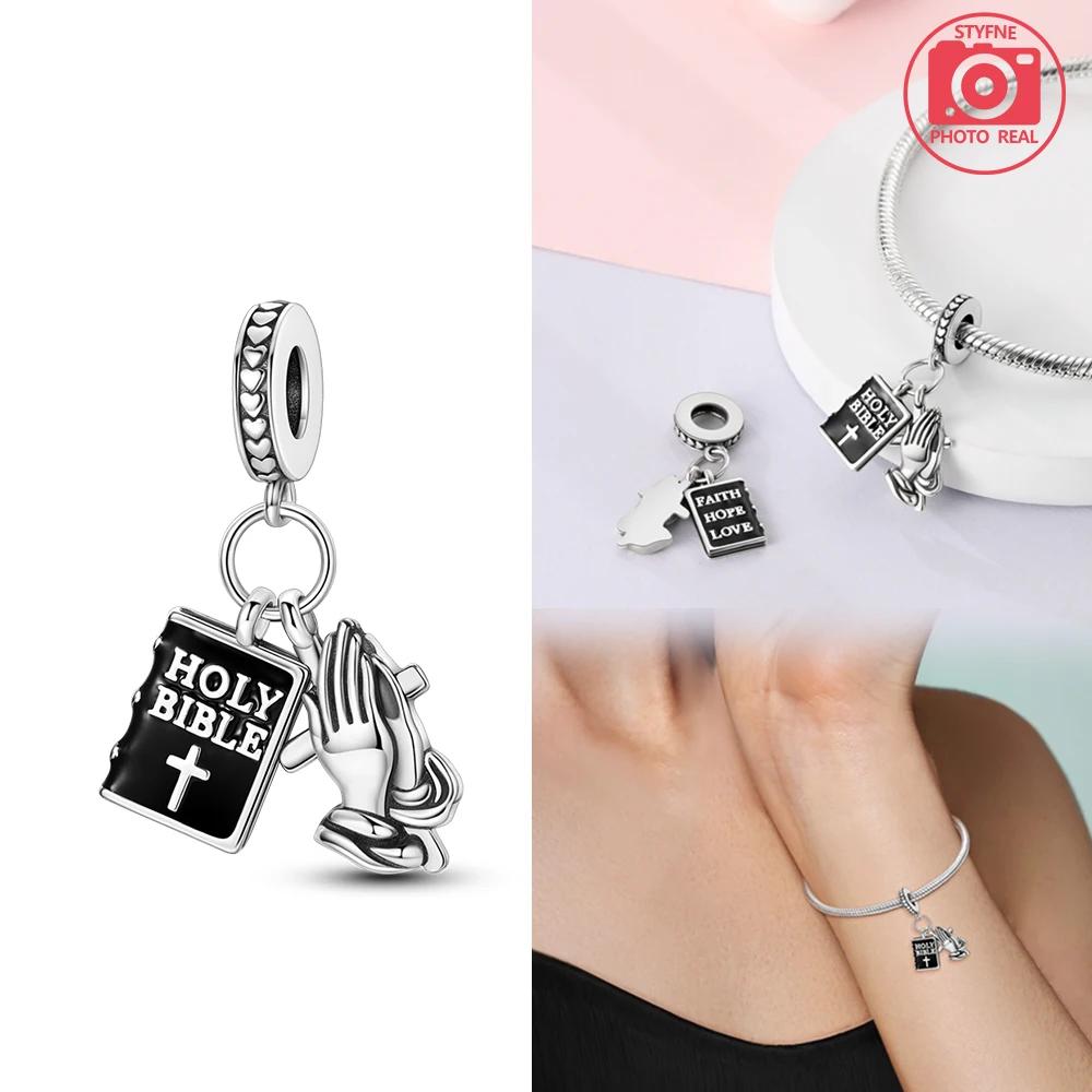 Kupferfarbene Gebetshand-Anhänger Kupferfarbene Charm-Perlen Passend für Original-Charms Armband-Perlen Für Damen Schmuckherstellung Geschenke