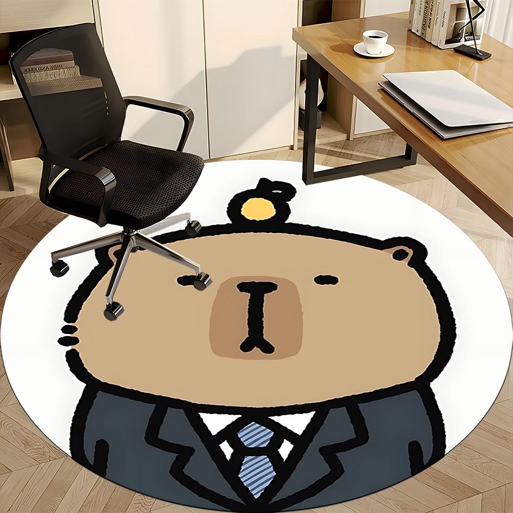 1 Stück Capybara Kostüm Stuhl Teppich für Büro Rutschfest, Waschmaschinenfester Teppich für Büro, Zimmer - Feiertagsdekoration, Maschinell hergestellt yy251016087