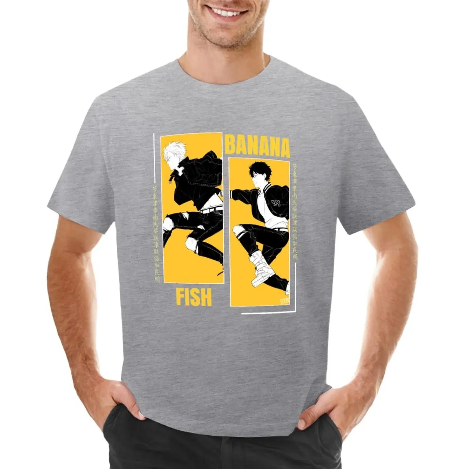 Banana fish TShirt blacks heavyweights anime clothes fruit of the loom mens t shirts S