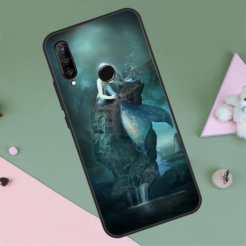 Mermaid For Huawei Nova 9 10 SE Y91 Y61 Y90 Y70 Y60 Y72 12s 12i 11i 7i 8i P60 Pro P30 P40 Lite Case
