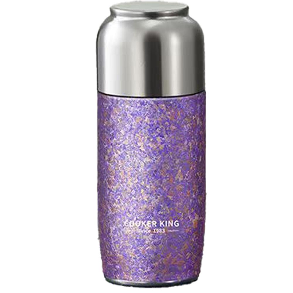 COOKER KING 330ml Pure Titanium Thermos Cup Reusable with Tea and Water Separator Suitable for High-end Business Gifts