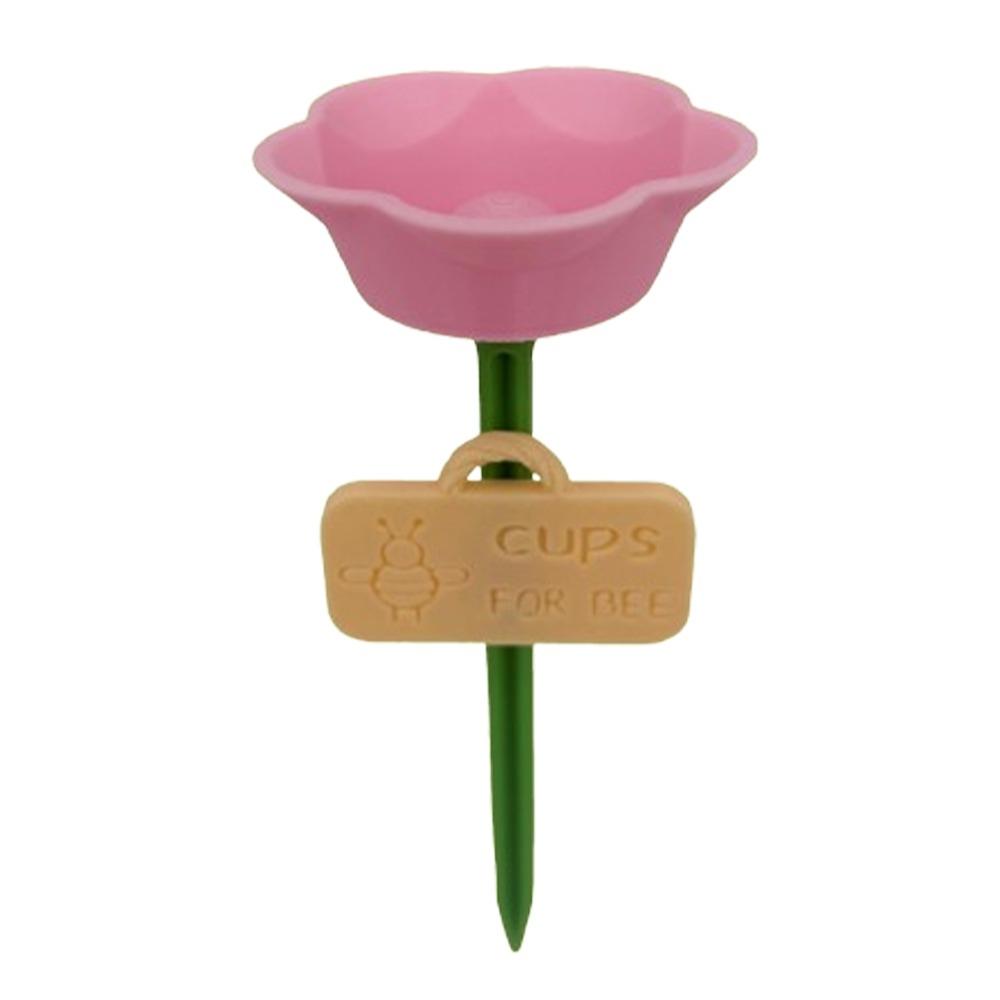 Flower Shaped Bee Watering Station Weatherproof Colorful Pollinator Feeder Rust-resistant UV Resistant Wild Bees Water Bowl