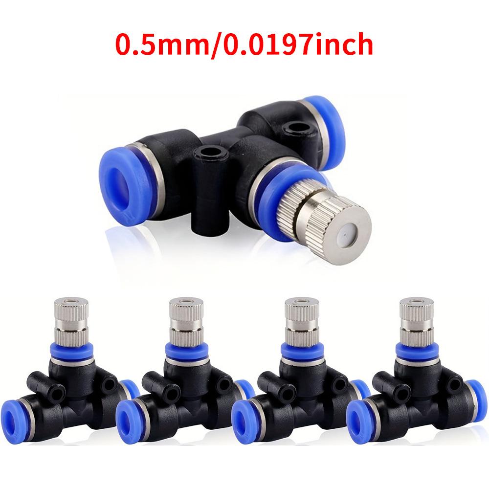 5Pcs Low Pressure 6mm Pneumatic Fitting Pipe Connector Garden Tools Water Fog Sprayer Misting Cooling System Atomizing Nozzles