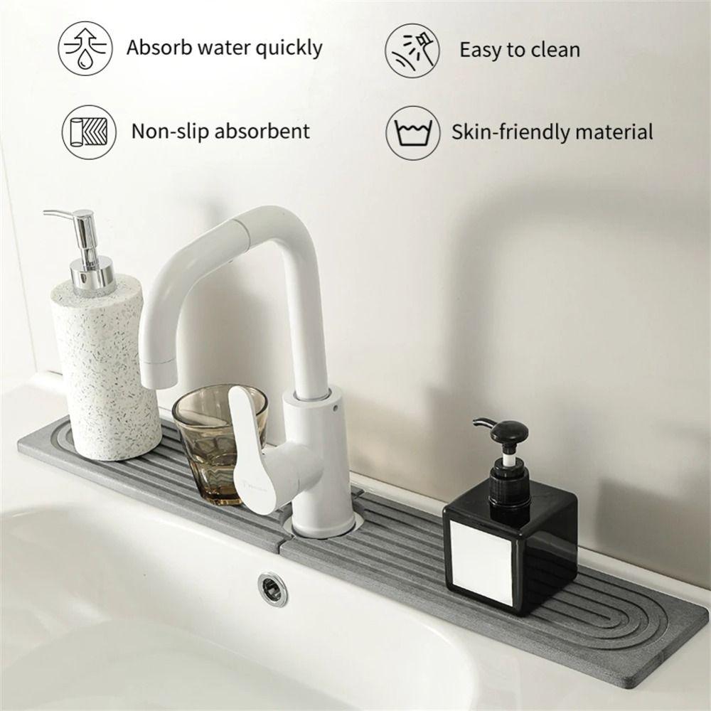 Moisture-proof Fast Drying Faucet Mat Super Absorbent Diatomite Stone Sink Tray  Bathroom Counter