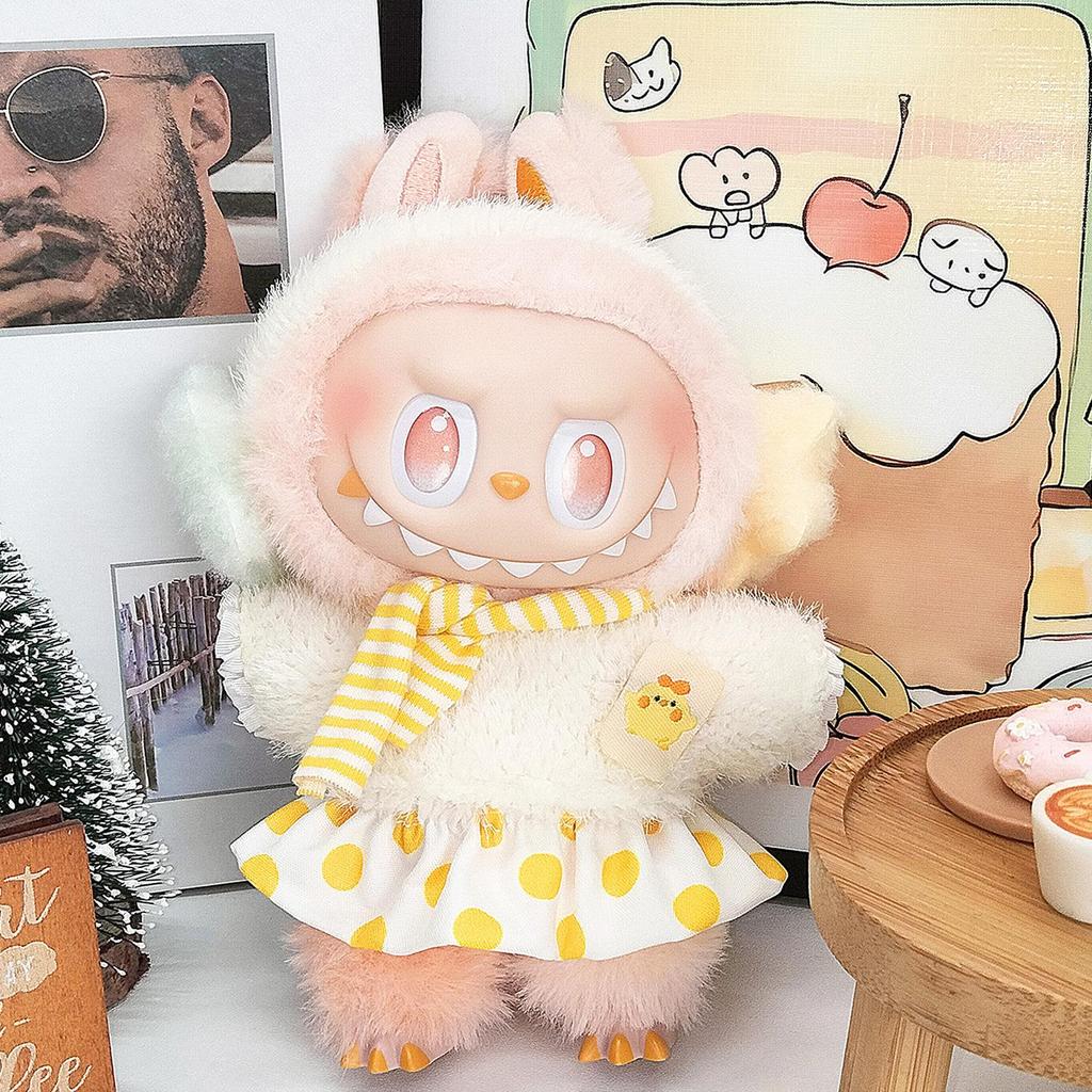 17cm Labubu Doll Clothing Set for 3.0 and First/Second Generation Sitting Party Blind Box Skirt