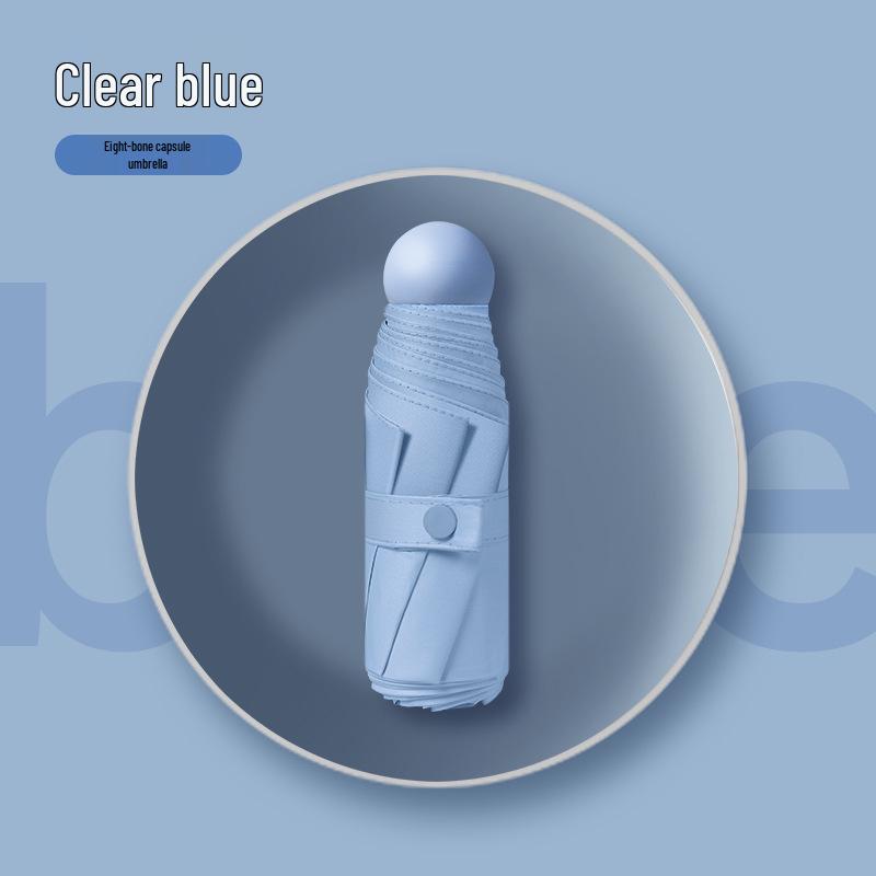 "Compact Ultralight 5-Fold UV Protection Mini Capsule Umbrella"