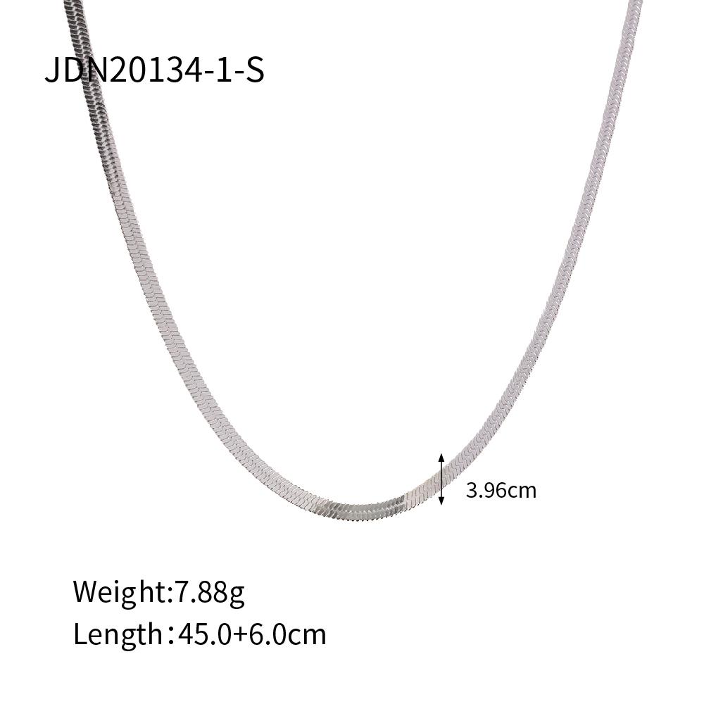 Youthway 4Mm Wide Stainless Steel Basic Snake Chain  Gold Plated Ladies Necklace Waterproof  New