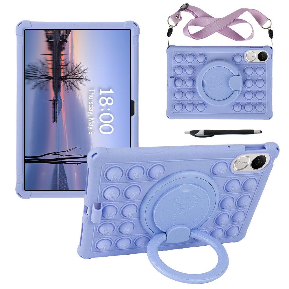 Pouzdro pro Honor Pad V9, Pop-it otočné měkké silikonové pouzdro pro Honor Pad V9 11,5 palce ROL-W00 Bezpečný stojánek pro děti