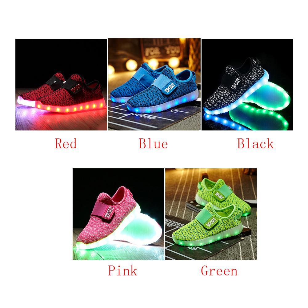 Lightweight And Wear-resistant Led Sneakers For Boys And Girls In Multiple Colors