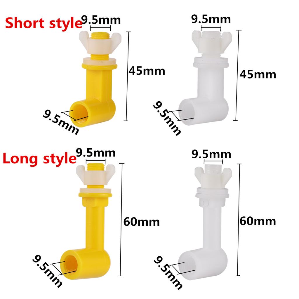 10Set New Chicken Waterer Nipples Drinkers Quail Chicks Turkeys Ducks Poultry Waterer Nipples Leak-Proof Automatic Spring Type
