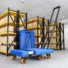 Compact Six-Wheel Telescopic Flatbed Hand Truck with Silent Foldable Design