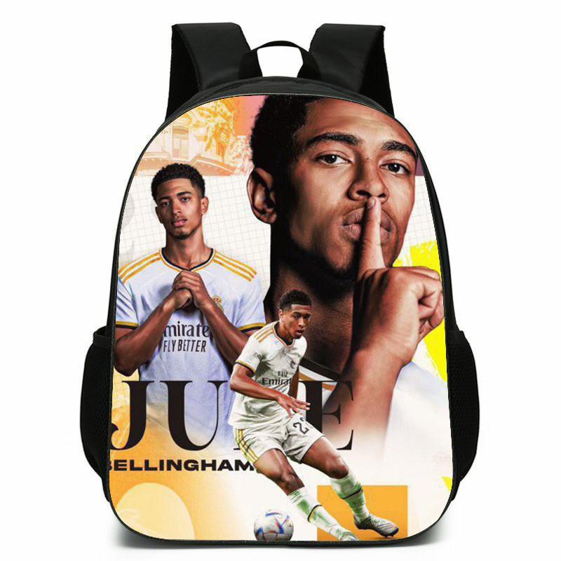 Football Messi Anime Cartoon Character Student Backpack For Kids Schooling