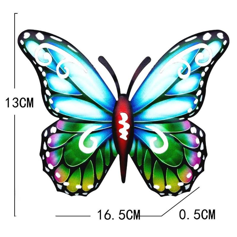 2D Metal Butterfly Wall Art Decor Butterfly Wall Hanging Sculpture For Garden Living Room Outdoor Indoor Wall Hanging Decor