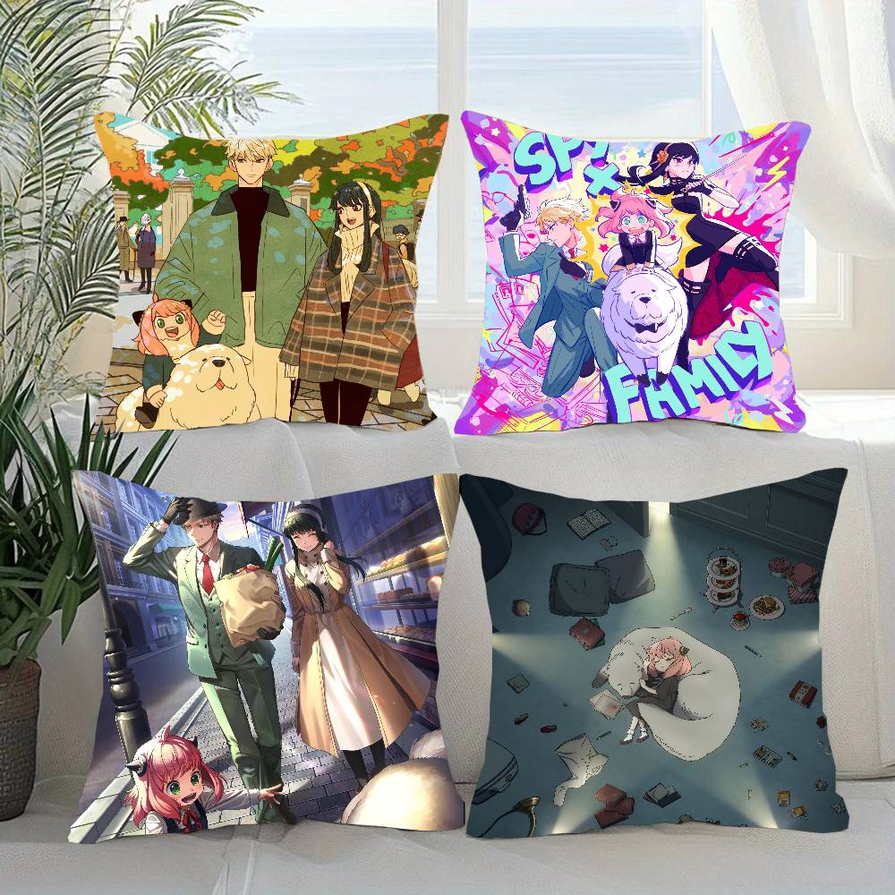 Anime S-Spy X Family Pillow Case Sofa Cushion Cover Room Home Decoration