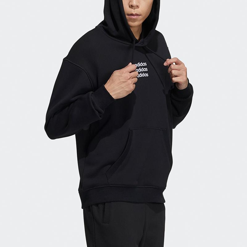 Adidas Neo Pullover Hoodie With Printed Logo Men Tops Black GP4905