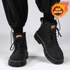 Martin Stiefel Herren Winter Herrenschuhe Fleece Thermische Baumwollschuhe High-Top Schuhe Workwear Schneestiefel Retro Rhabarberstiefel