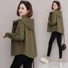 Kurzer Windjacke im koreanischen Stil für lässige Frauen in Übergröße