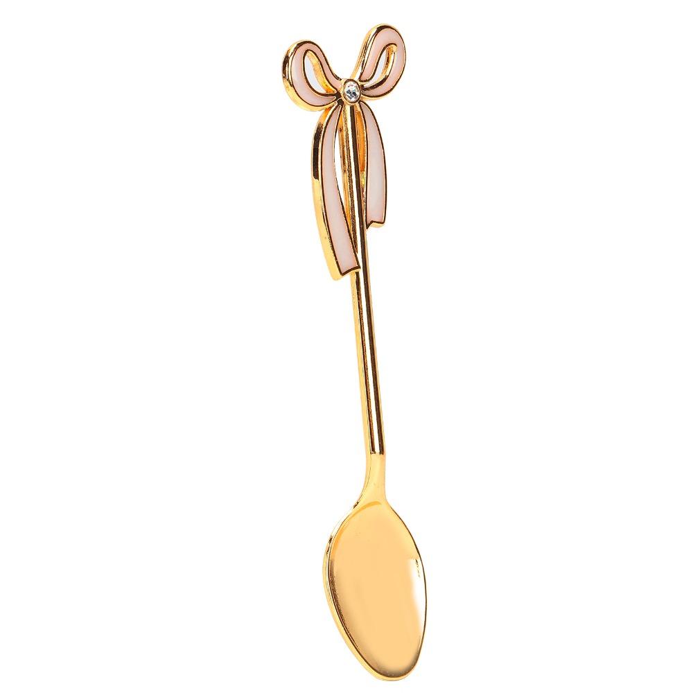 7pcs Zinc Alloy Dessert Spoon Set Swan Base Holder Fruit Spoon Set Spoon Fork Set For Fruit