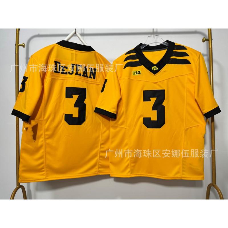 2026 Iowa Hawkeyes 3 Embroidered Football Jersey Team Sports Uniform Men Women
