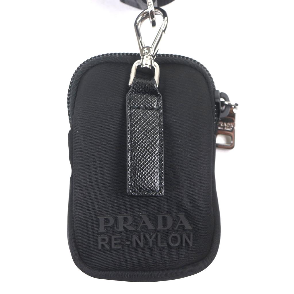 Excellent PRADA Shoulder Bag Black Nylon Mens 1BC421 Used