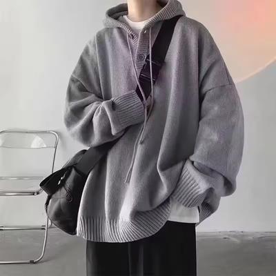 Herren Kapuzenpullover Herbst/Winter Vintage Lässiger Stil Vielseitiges Strickoberteil Trendige Marke Pullover Freizeitkleidung