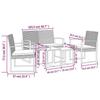 VidaXL Ensemble à manger de jardin 5 pcs et coussins marron rotin PP, ensemble à manger, ensemble à manger d'extérieur, 360216