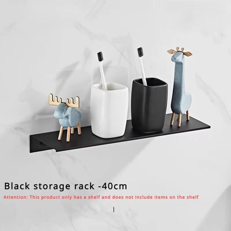 Aluminum alloy storage rack, minimalist style, no drilling, living room, kitchen, bathroom, wall mounted storage rack