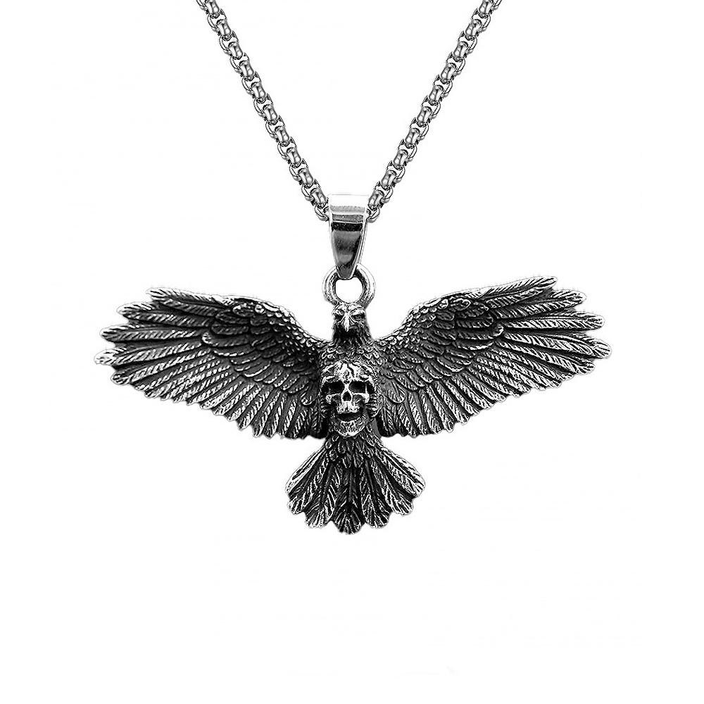 Nordic Vikings Wolf Tooth Pendant Necklace 316L Stainless Steel Hip Hop Rock Fashion Leather Rope Chain Jewelry Gifts