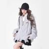 Cardigan Lavorato a Maglia da Donna Vintage Nero con Zip Scollo a V Oversize Moda Coreana Maglione Autunno