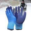Double-Layer Work Gloves Non-Slip Coldproof Full Finger Gloves Wear-Resist Winter Padded Rubber Glove for Construction Site Work