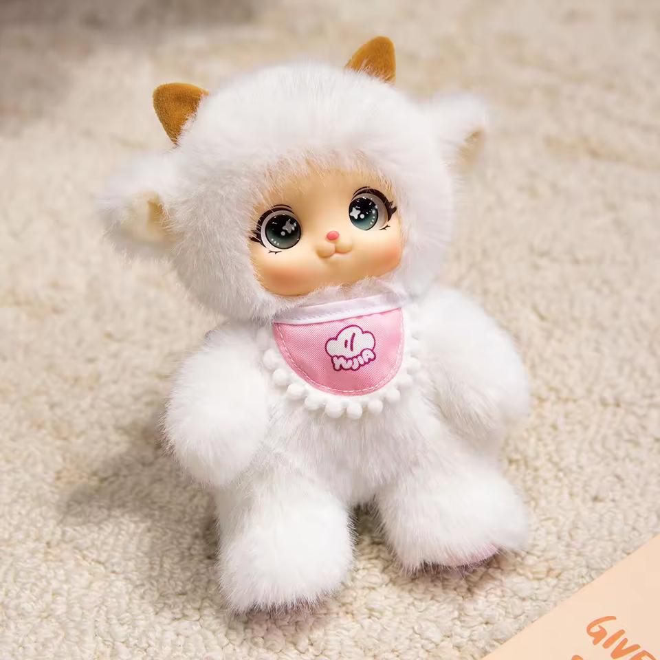 18cm Χαριτωμένα Ζωάκια Kawaii Βινυλίου Πρόσωπο Βελούδινα Παιχνίδια Ζωάκια Κρεμαστό Κουνέλι Αρκούδα Πρόβατο Δώρο για Εραστές Ζώων Παιδιά Κρεμαστό Τσάντας