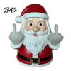 Humorous Christmas Party Decor Middle Finger Light, Naughty Santa Claus Reindeer Giving Lamp with LED Novelty Holiday Home Decorations Warm Glow, Wall