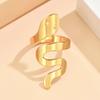 New Personality Hip Hop Snake Ring: Adjustable, Bright Surface, Stainless Steel