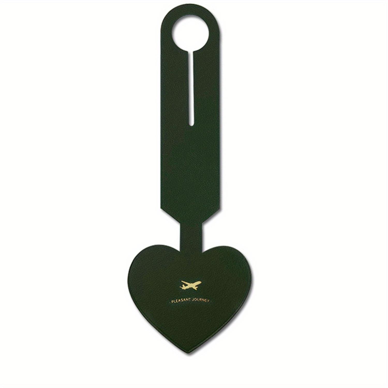 

1 шт., ПУ кожаные дорожные аксессуары для чемоданов, сумки, имя, адрес, бирки, однотонные, для женщин и мужчин, багажные бирки зелёный