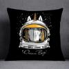 Astronaut Collection Pattern Decorative Pillowcase, Square Pillowcase, Home Office Decor