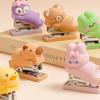 Mini Doll Stapler 400pcs 24/6 Staples Set Cartoon Capybara Bear Rabbit Duck Portable Binder Office Binding Tools School