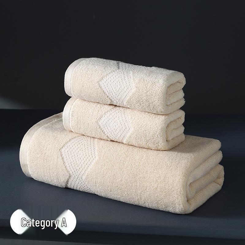 Premium All-Cotton Bath Towel: Thick, Soft, Absorbent, Antibacterial, Embroidered for Household and Hotel Use
