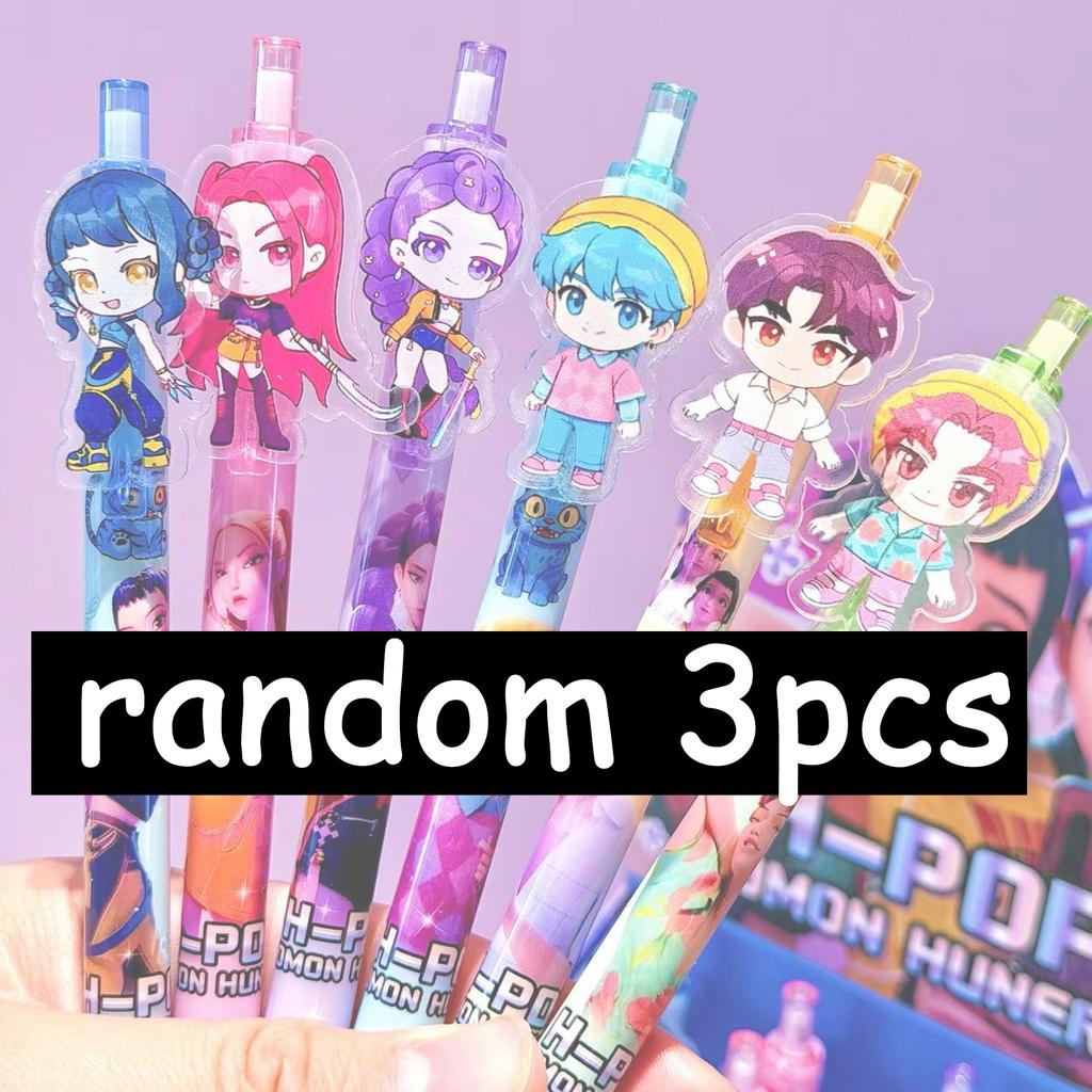 KPop Demon Hunters Gel Pens Kawaii Stationery Anime Derivative Peripherals Back To School Supplies Office Supplies Present HOT