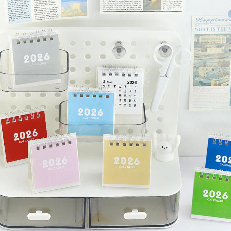 2026 Mini Calendars Creative Desk Portable Travel Calendars With Butterfly Capybara Designs Monthly & Weekly Planner Calendar
