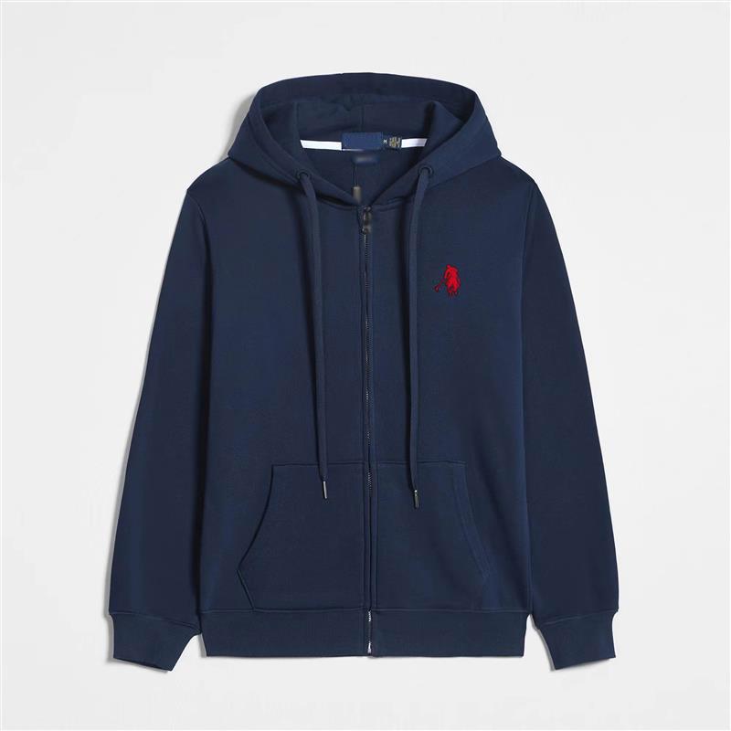 Men's Embroidered Lightweight Cotton Hoodie - Loose Fit, Plus Size, Hooded Cardigan for Spring and Autumn
