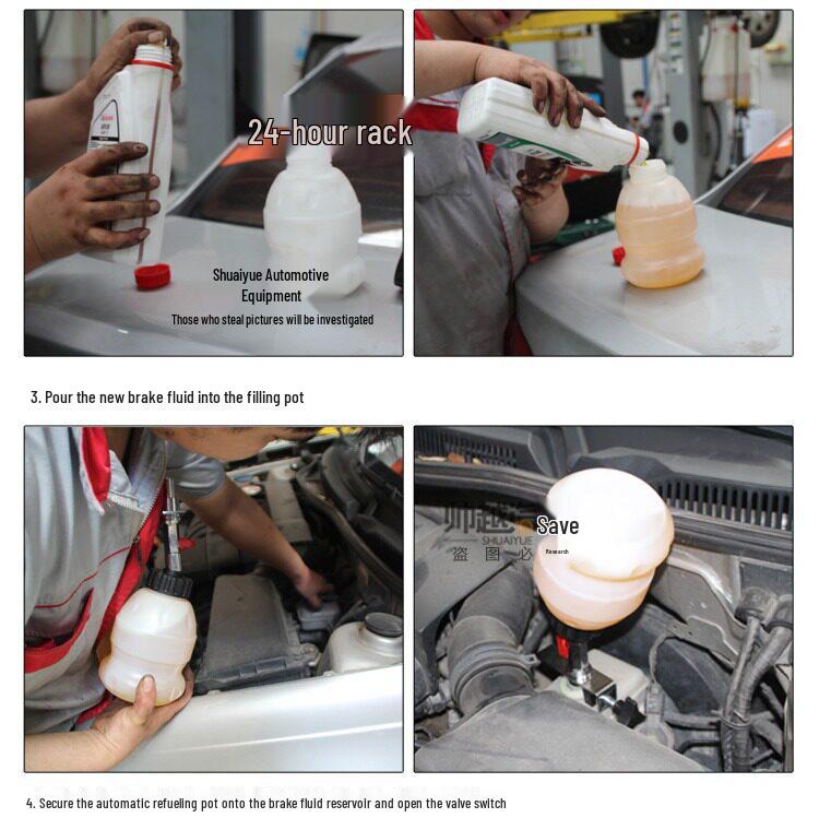 Pneumatic Brake Fluid Change Machine for Cars - Oil Extraction and Filler Pump with Hose, Auto Maintenance Equipment.