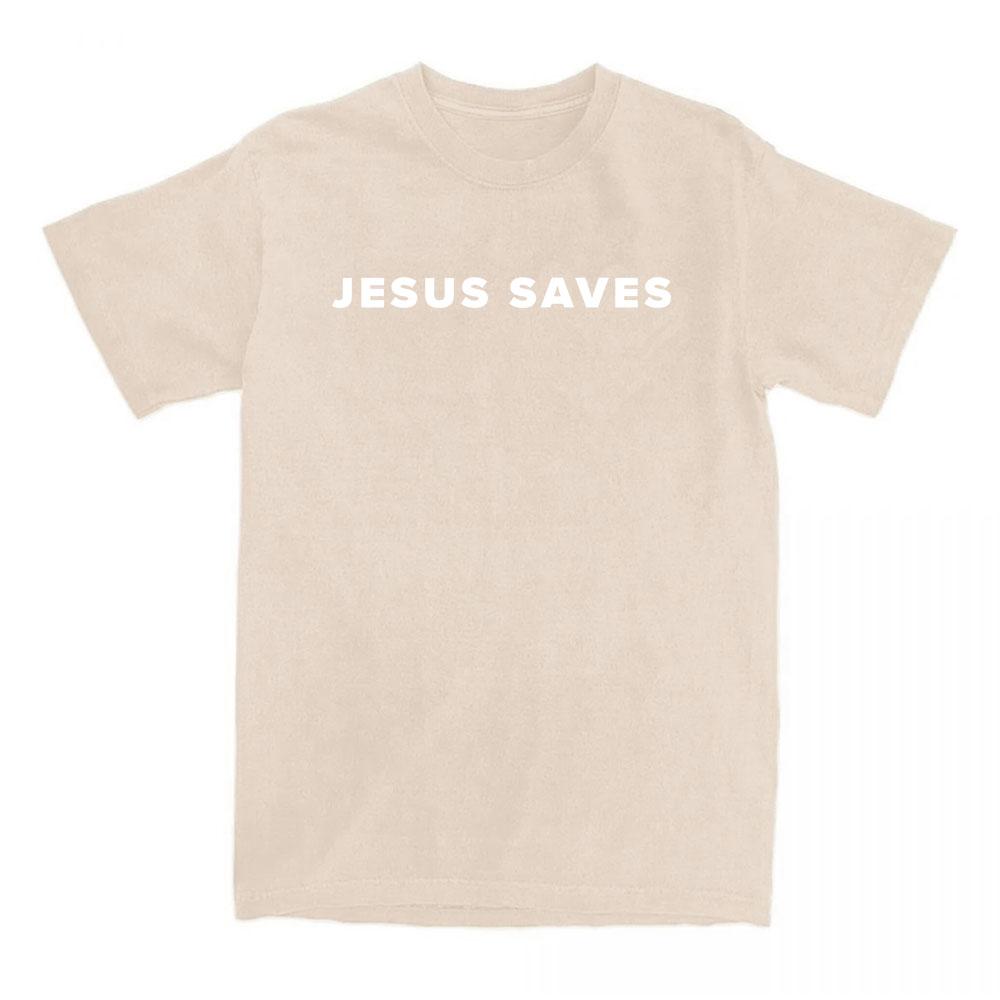 Jesus Saves Charlie Kirk T-shirt Letter Graphic Printing Tshirts for Male Short Sleeve Cotton Casual Tee-shirt Men Women Clothes