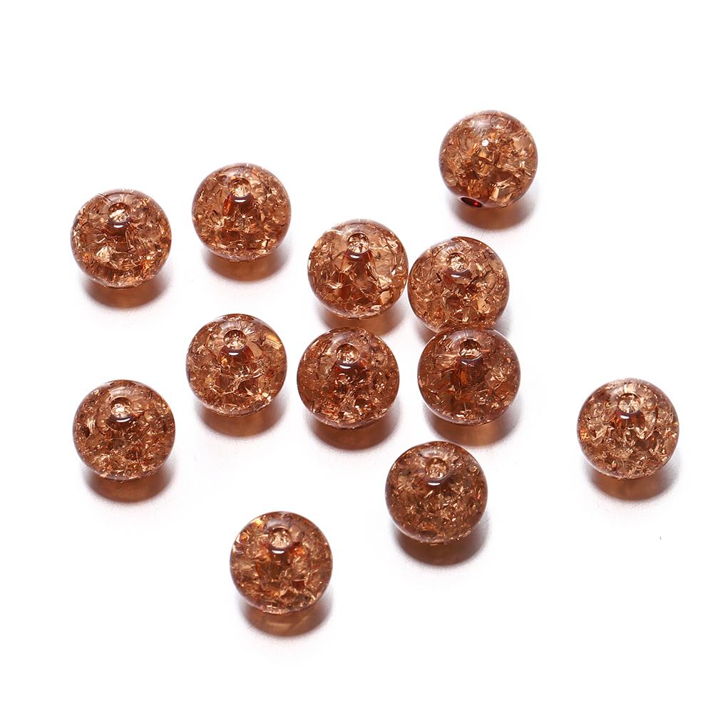 20-30pcs 8/10/12mm Cracked Crystal Acrylic Beads Colorful Loose Spacer Bead for Jewelry Making Charm Beads DIY Bracelet Necklace