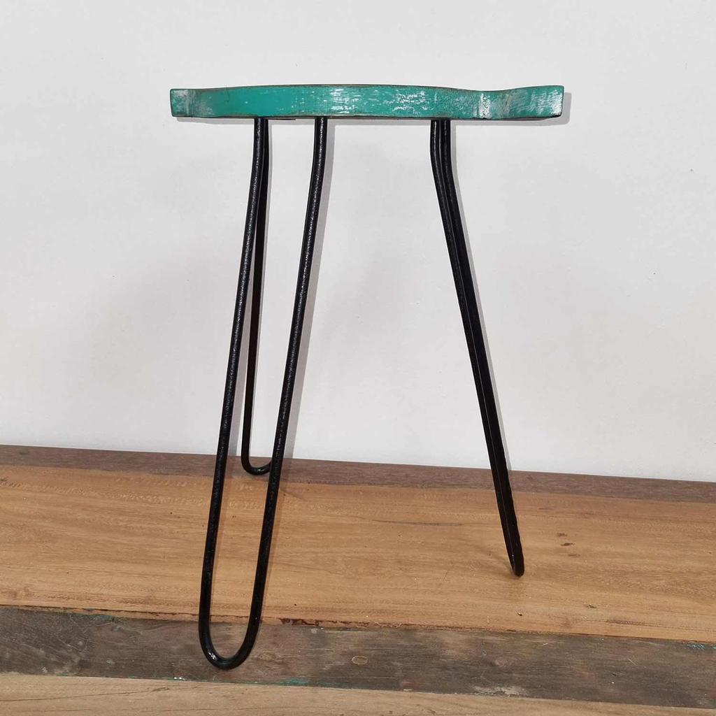 Fish Stand, Turquoise Albasia Wood