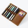 Full Grain Genuine Leather Pencil Pouch with Credit Card Slots Luxury Fountain Pen Sleeve School Office Luxury Gift Crafts