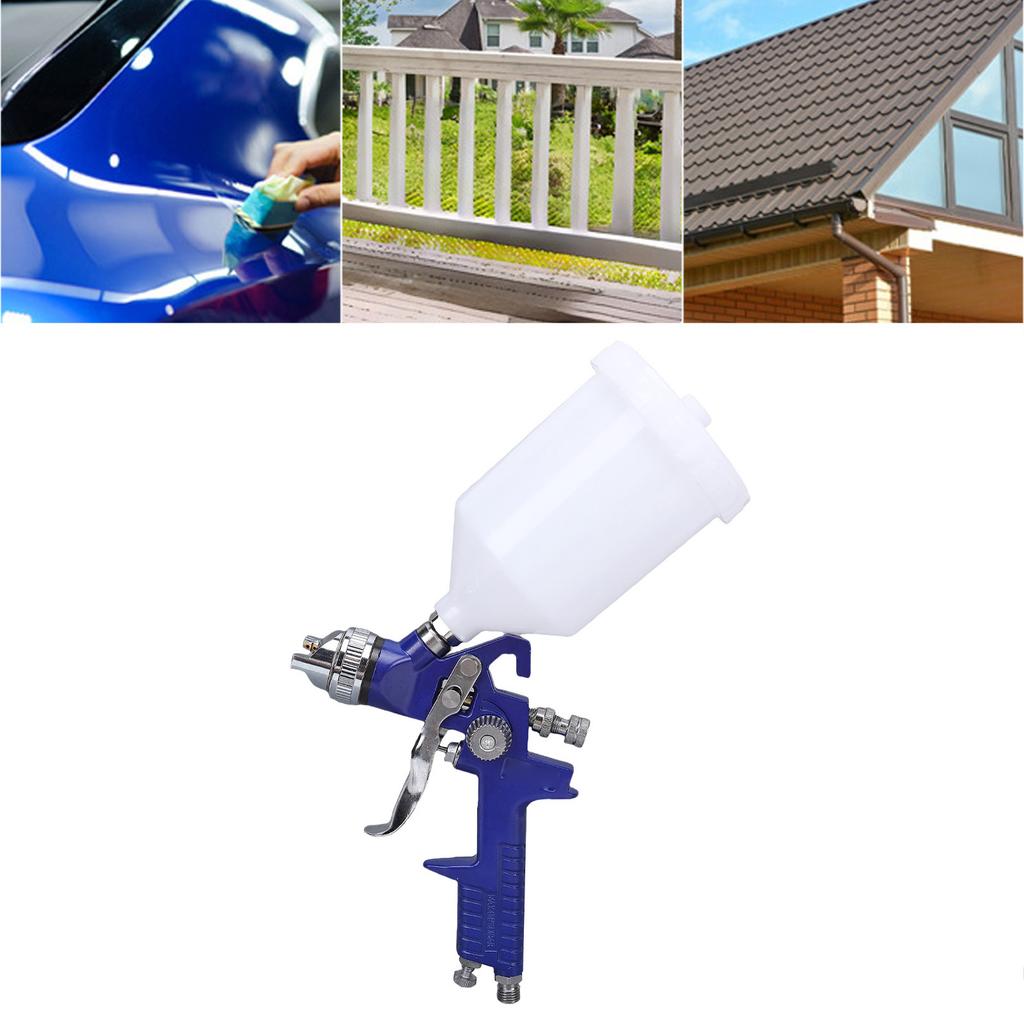 HVLP Spray 1.7mm Nozzle 600 Cup Gravity Feed Paint Sprayer for Auto Furniture Wall Painting