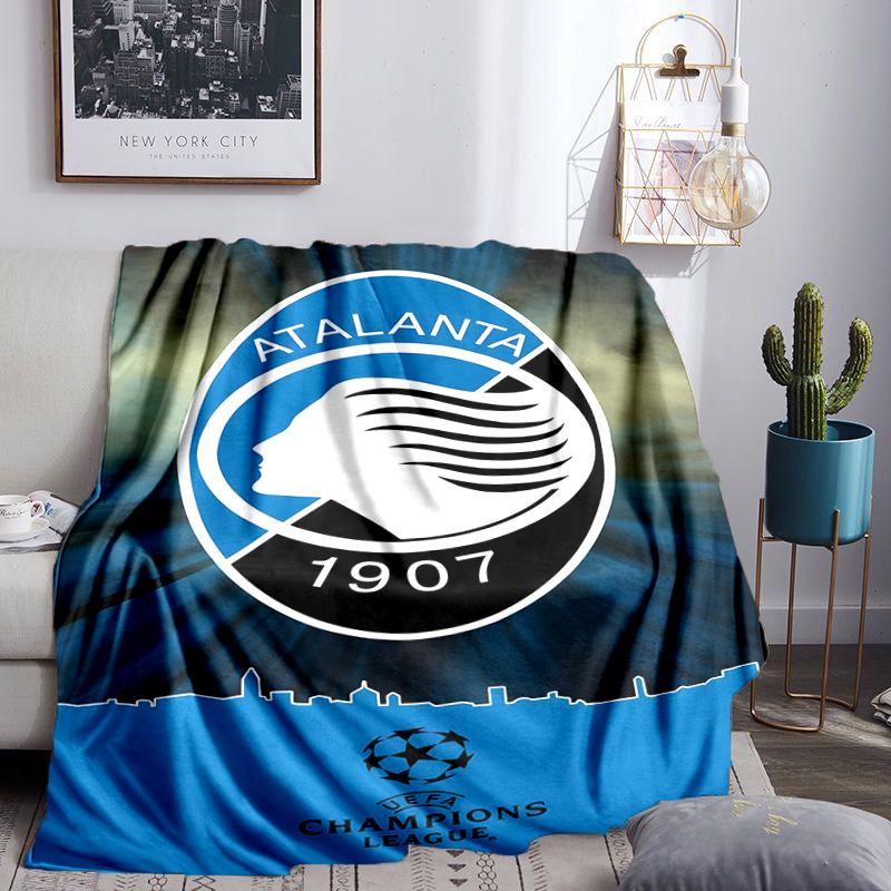 Coperta Football Atalanta League Leggera Ideale per il Letto Perfetta per Viaggi, Campeggio, Soggiorni, Uffici, Divani, Regalo di Natale per tifosi