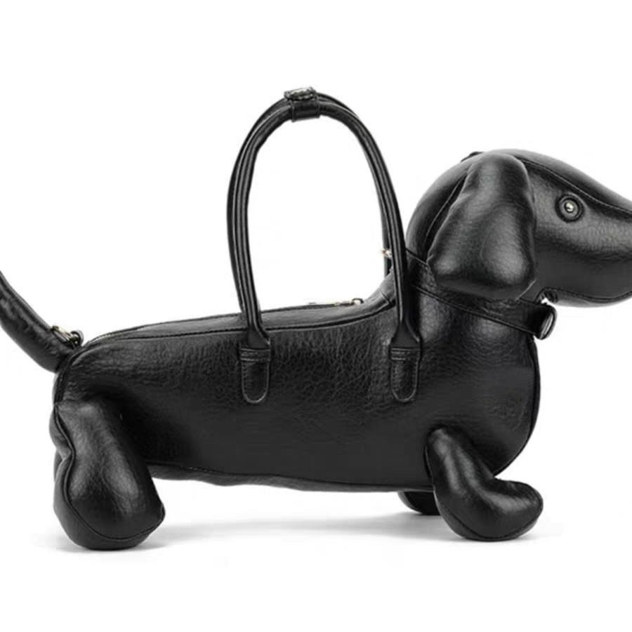 

Горячая Персонализированная Креативная Сумка-формочка с прорезью для карт Модная Сумка для собаки Повседневная Ленивая Сумка-тоут для собак 45x17x28cm чёрный