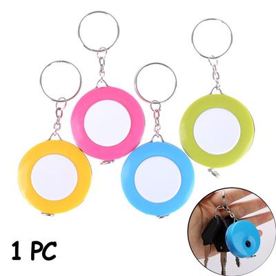 Retractable Camping Candy Color 150cm/60 Inch Measuring Tool Tape Measure Soft Ruler Keychain